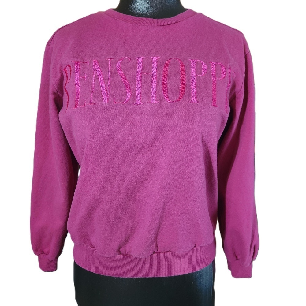 Penshoppe Pink Crew Neck Long Sleeve Sweatshirt Small